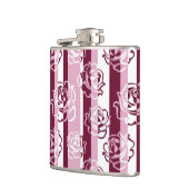 バラが付いている縞模様 フラスク (左)