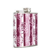 バラが付いている縞模様 フラスク (右)