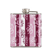 バラが付いている縞模様 フラスク (裏面)