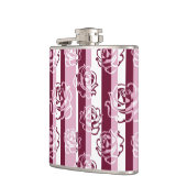 バラが付いている縞模様 フラスク (左)