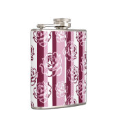 バラが付いている縞模様 フラスク (右)