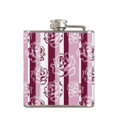 バラが付いている縞模様 フラスク (裏面)