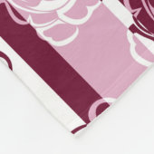 バラが付いている縞模様 フリースブランケット (角)