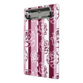 バラが付いている縞模様 ミニクリップボード (アングル2)