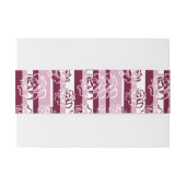 バラが付いている縞模様 招待状ベリーバンド (裏面例)