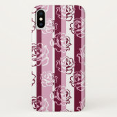 バラが付いている縞模様 Case-Mate iPhoneケース (裏面)