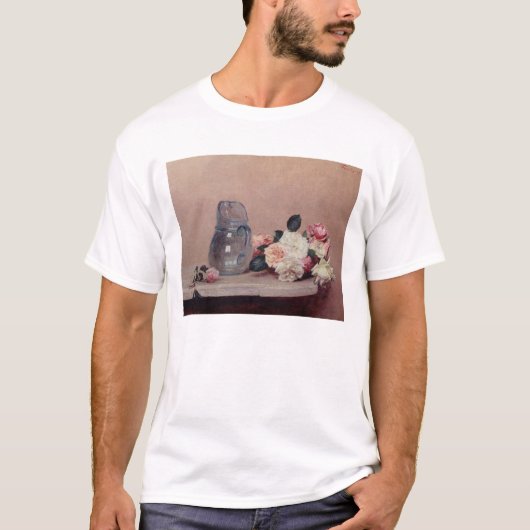 バラが付いている静物画、1889年(キャンバスの油) Tシャツ (正面)