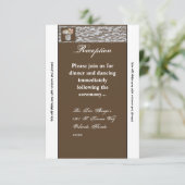 バラが付いている3.5x7披露宴カードメーソンジャー エンクロージャーカード (スタンド正面)