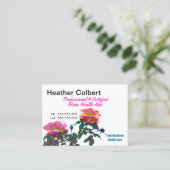 バラが思い出す美しい介護プロフェッショナル 名刺 (スタンド正面)