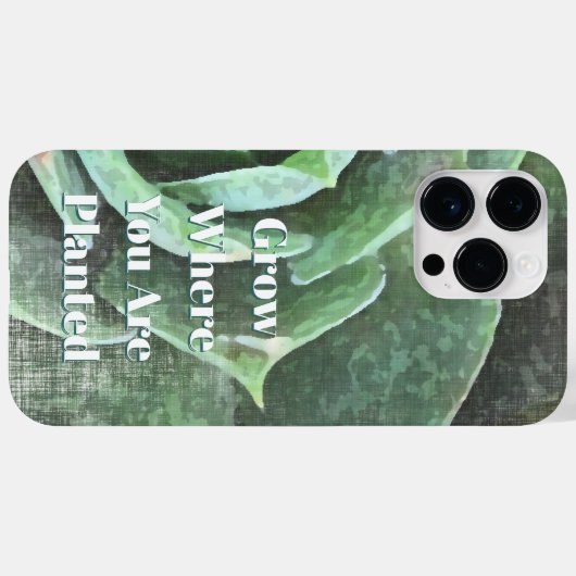 バラが植えられている場所で多肉栽培 Case-Mate iPhoneケース (裏面 (横))