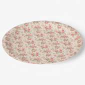 バラが自然への愛を育む ペーパープレート (アングル)