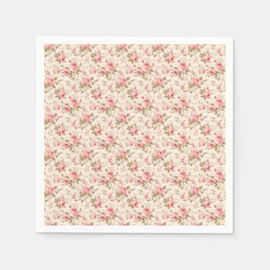 バラが自然を愛する スタンダードカクテルナプキン (正面)