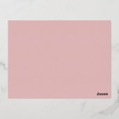 バラきらめくフォイル結婚式RSVPはがき 箔シーズンポストカード (裏面)