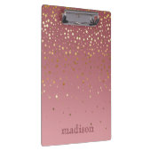 バラきらめく金ゴールドの背景を持つ星 クリップボード (右)