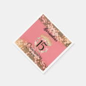 バラきらめく金ゴールドキンセアニラプリンセススペインの スタンダードカクテルナプキン (角)