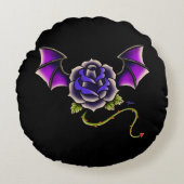 バラこうもり ラウンドクッション (正面)