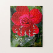 バラすべての不安をキリスト教の聖書の聖句をキャスト ジグソーパズル (縦)