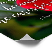 バラすべての不安をキリスト教の聖書の聖句をキャスト ポスター (角)