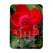 バラすべての不安をキリスト教の聖書の聖句をキャスト マグネット (縦)