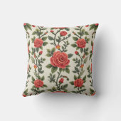 バラつる植物模様クッション クッション (裏面)