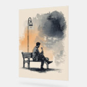 バラで待つ – Unspeaked Love アクリルサイン (傾斜)