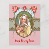 バラで覆われた聖バラのポートレート(M 024a) ポストカード (正面)