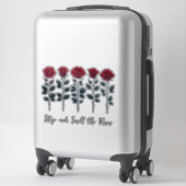 バラとことわざ（14インチステッカーに8 1/2インチの花） シール (スーツケース)