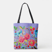 バラとさくらんぼの花びら トートバッグ (裏面)