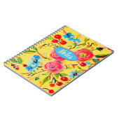 バラとさくらんぼブロッサムサンシャイン ノートブック (左側)