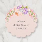 バラとすみれのブライダルシャワー フェイバータグ (裏面)