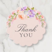 バラとすみれのブライダルシャワー フェイバータグ (正面)