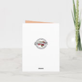 バラとのバレンタインデーのキューピッドの天使 シーズンカード (裏面)