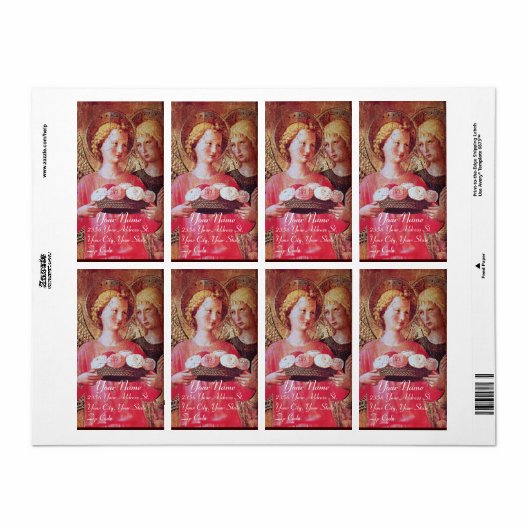 バラとの天使 ラベル (フルシート)