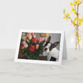 バラとのMiley カード (黄色い花)