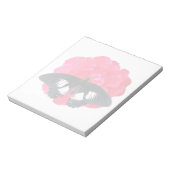 バラとアゲハチョウ ノートパッド (回転)