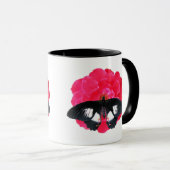 バラとアゲハチョウ マグカップ (正面右)