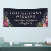 バラとアジサイ – ビジネス名 横断幕 (トレードショー)