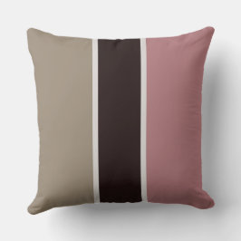 バラとウッドストライプ クッション