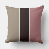 バラとウッドストライプ クッション (正面)