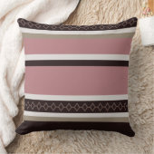 バラとウッドストライプ クッション (ブランケット)