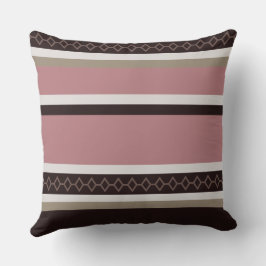 バラとウッドストライプ クッション