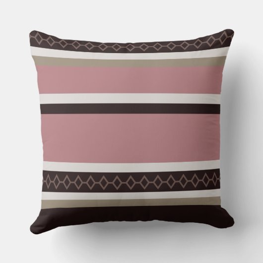 バラとウッドストライプ クッション (裏面)