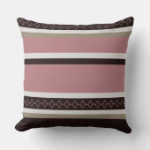 バラとウッドストライプ クッション (正面)