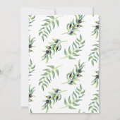 バラとオリーブの結婚式招待状 招待状 (裏面)