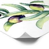 バラとオリーブ結婚の歓迎ポスター ポスター (角)