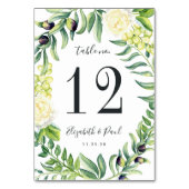 バラとオ結婚リーブのテーブル番号 テーブルナンバー (裏面)