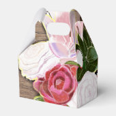 バラとカントリーシック結婚式の引き出物ボックス フェイバーボックス (裏面サイド)