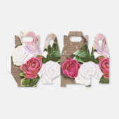 バラとカントリーシック結婚式の引き出物ボックス フェイバーボックス (折り畳みなし)