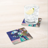 バラとガウン・ルテット スクエアペーパーコースター (インサイチュ)