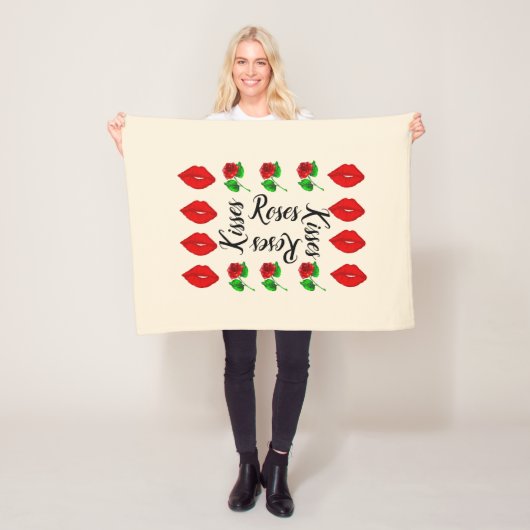 バラとキスフリースブランケット フリースブランケット (インサイチュ)